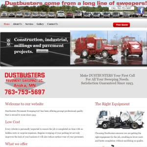 Pavement Sweeping business website design