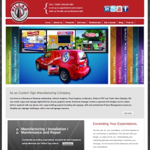 Sign company website design