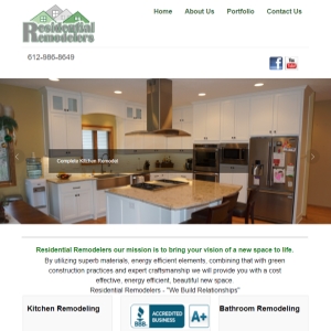 Remodeling business website design